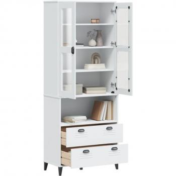 VidaXL Highboard VIKEN Weiß 80x40x200 cm Massivholz Kiefer (1 St)