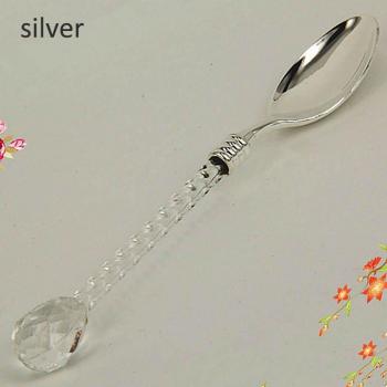 Small Dessert Spoon with Crystal Handle