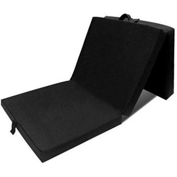 VidaXL Folding Foam Mattress 190 x 70 x 9 cm Black
