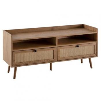 Design-TV-Schrank FineBuy 120x56x39 cm mit Rattan