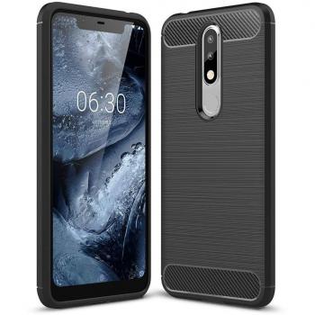 Nokia 5.1 Plus Gel Protector – Blue with Black Accents