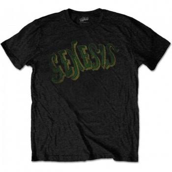 Genesis Unisex Senior Vintage Logo Tee Schwarz Grün