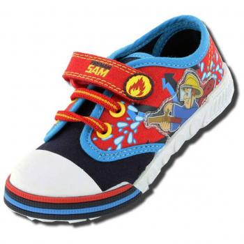 Firefighter Sam Kids’ Trainer Shoes – Boys, Canvas, Blue & White