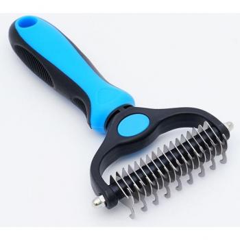 Professional Long-Hair Pet Brush – 1 Piece (Blue)