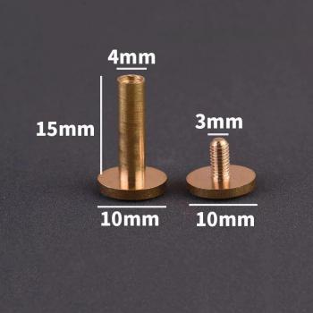 10 Stück Solide Chicago Nieten für Handwerksbedarf 10mm Kappe