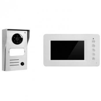 Système Interphone Vidéo Blanc
