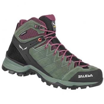 Salewa Damen Trekkingschuhe Alp Mate Mid WP Duck Green/Rhododendron