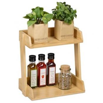 Espositore per Spezie in Bambù, 27x27,5x16 cm