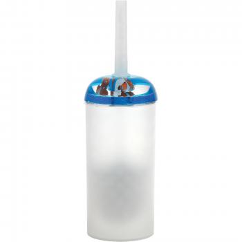 Scopino Pyxis Bianco e Blu per la Pulizia del Bagno