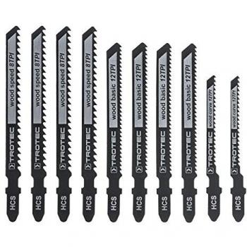 Set de 10 lames pour scies sauteuses en bois Trotec