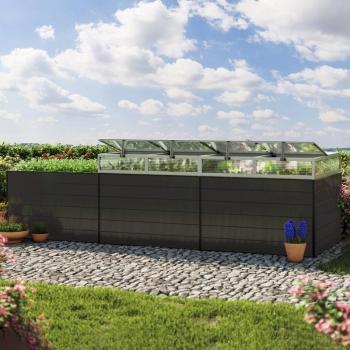 Carré potager en aluminium indéformable 351 x 99 x 77 cm