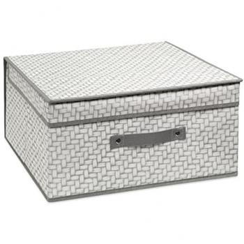 Boîte Pliable de Rangement pour Vêtements Gris 50x40x25 cm