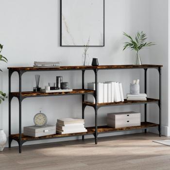 Vidaxl Console Table 160x29x75 cm Smoked Oak Engineered Wood