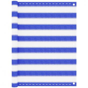 Moustiquaire balcons PEHD Bleu/Blanc 90 × 300 cm