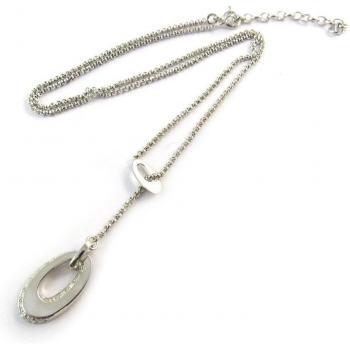 Collar de Plata 'Sissi' con Acabado Blanco