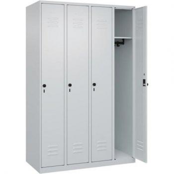 C+p Möbelsysteme Vestiaire Classic Plus Gris clair 4 compartiments