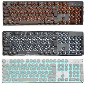 Teclado Notebook PC Retro LED 104 Teclas Cableado