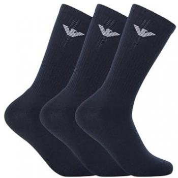 Chaussettes de Luxe Emporio Armani Homme 3 Paires Bleues