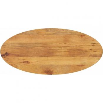 Tablero de Mesa de Madera Maciza Ovalado 80x40x3,8 cm
