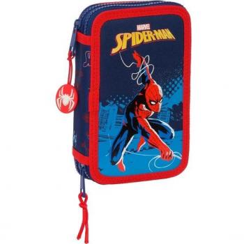 Estuche Doble Spider-man Neon con 28 Piezas