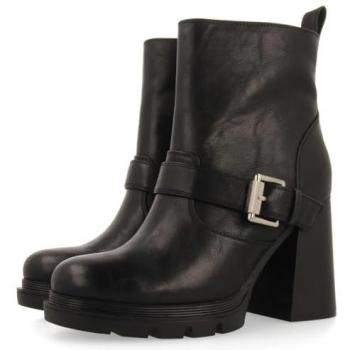 Botas Gioseppo Siofok para mujer, estilo biker con hebillas y tacón