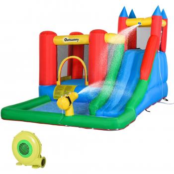 Castillo Inflable con Tobogán y Piscina para Niños +3 Años 330x245x215 cm Multicolor