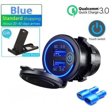 Touch Switch 12V/24V 36W USB Charger for Phone Tablet