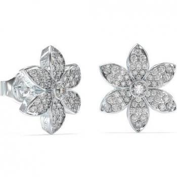 Guess Stainless Steel Flower Stud Earrings