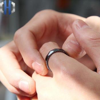 Titanlegierung Ring Anhänger mit Damaskus-Design