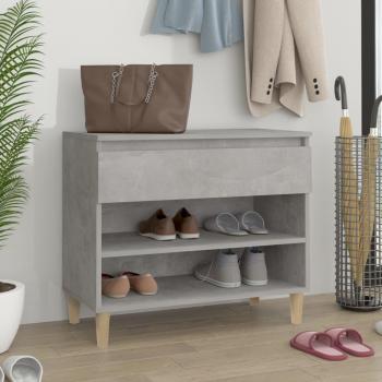 Zapatero de hormigón gris 70x36x60 cm madera multicapa