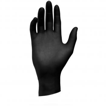 Semperguard Gants Jetables en Nitrile – Taille Large, Noir, EN 388 / EN 374 / EN 455 Cat III