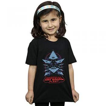 Star Wars Girls Black Attack Of The Imperial Fleet T-Shirt