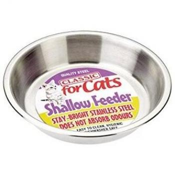 Caldex Classic Stainless Steel Shallow Cat Bowl 500ml