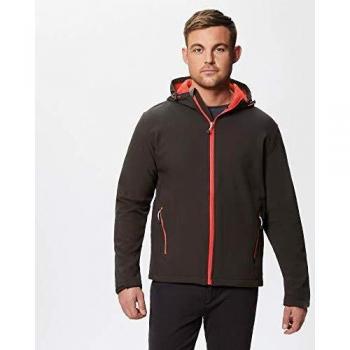Veste Softshell Homme Déperlante avec Capuche Arley II Soft Shell Black, Taille Fabricant: XXXL, FR: 3XL