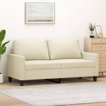 VidaXL 2-Seater Sofa in Cream Faux Leather 140 cm