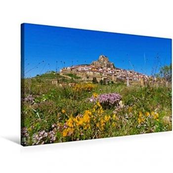 Thomas Polske Morella Leinwanddruck 75×50 cm im Querformat – Premium Textile Canvas für das spanische Mittelalter