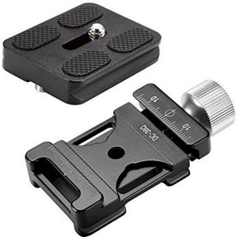 Neewer 38Q Clamp + PU-50 Metal Quick Release Plate for DSLR Cameras