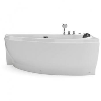 Vaso Balneario Singolo 160x75 cm Bianco con Angolo Destra e Tabana