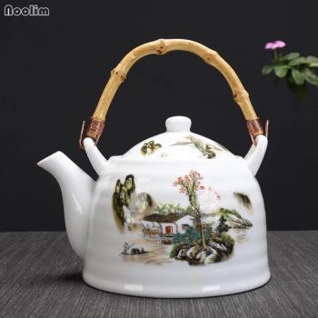 Tetera de alta temperatura con diseño Jingdezhen y mango ergonómico