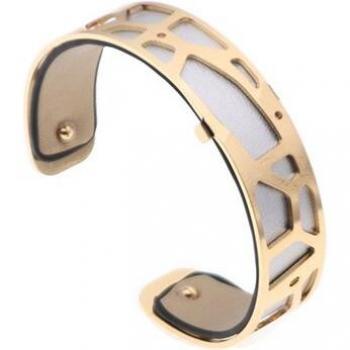 Bracelet femme 15mm en cuir avec or