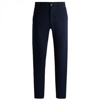 BOSS Chinohose Herren Tapered Fit Stretch-Baumwolle Dunkelblau Größe 34/30