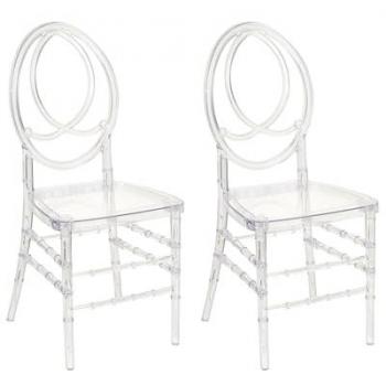 Transparente Kunststoffstühle im 2er Set für Esszimmer