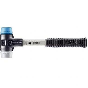 Halder Simplex Hammer 40 mm – TPE Soft (blau) / TPE Mid (grau), Tempergussgehäuse, Fiberglasstiel
