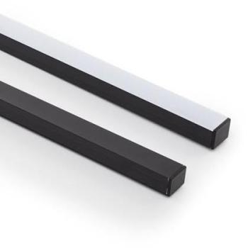 Profilé Aluminium Noir pour Rubans LED jusqu'à 15 mm