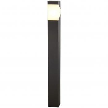 Lámpara de exterior Kiran, bolardo luminoso moderno, aluminio gris grafito, 100 cm, E27