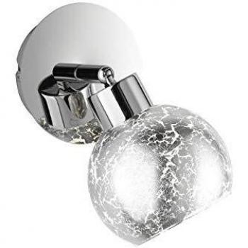 Glas-Wandlicht WOFI G9 28 W Silber – 10 × 10 × 17 cm