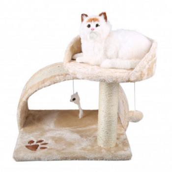 Tiragraffi Nobleza 2 Piani con Cuccia Morbida per Gatti 49 x 42 x 42 cm