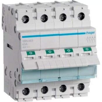 Seccionador modular Hager 4P 63A SBN463