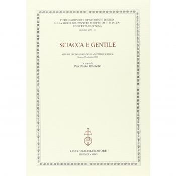 Sciacca e Gentile. Atti del 10° corso della «Cattedra Sciacca»