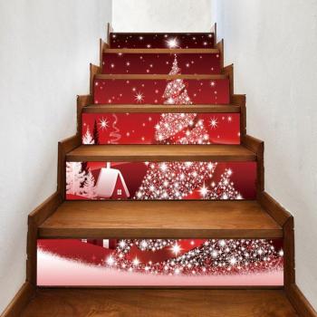 Autocollants décoratifs flocon de neige Noël 6 pièces